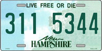 NH license plate 3115344