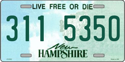 NH license plate 3115350