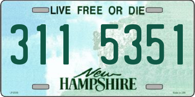 NH license plate 3115351