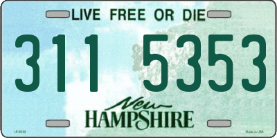 NH license plate 3115353