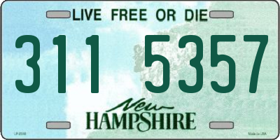 NH license plate 3115357