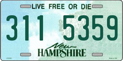 NH license plate 3115359