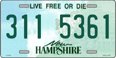NH license plate 3115361