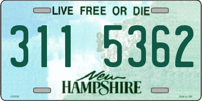 NH license plate 3115362