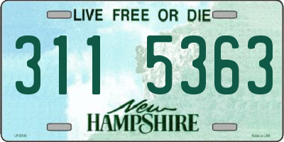 NH license plate 3115363