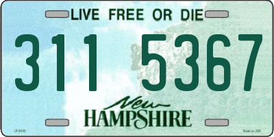 NH license plate 3115367