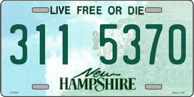 NH license plate 3115370