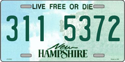 NH license plate 3115372