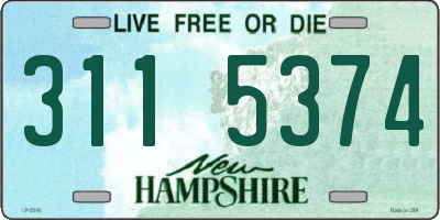 NH license plate 3115374