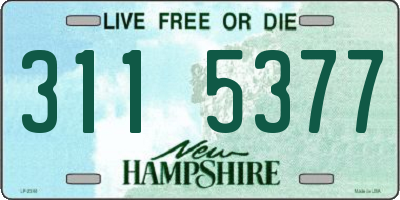 NH license plate 3115377