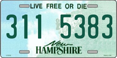 NH license plate 3115383