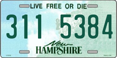 NH license plate 3115384