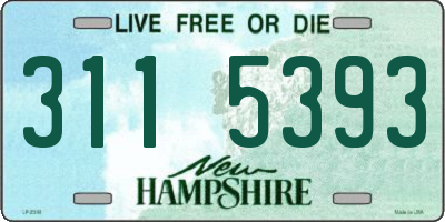 NH license plate 3115393