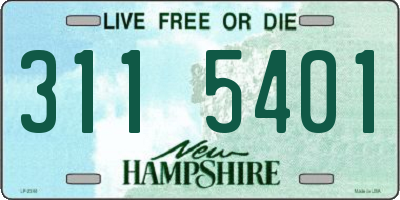 NH license plate 3115401