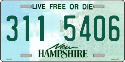 NH license plate 3115406