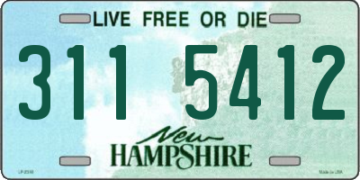 NH license plate 3115412
