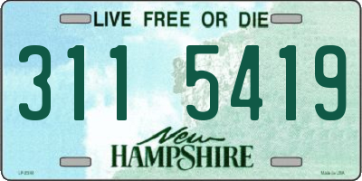 NH license plate 3115419