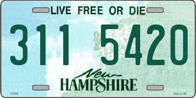 NH license plate 3115420
