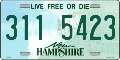 NH license plate 3115423