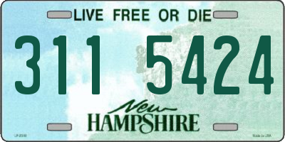 NH license plate 3115424