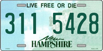 NH license plate 3115428