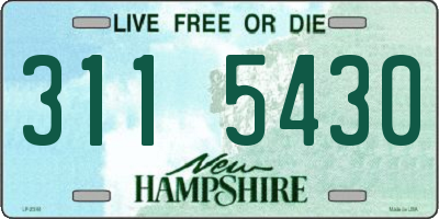 NH license plate 3115430