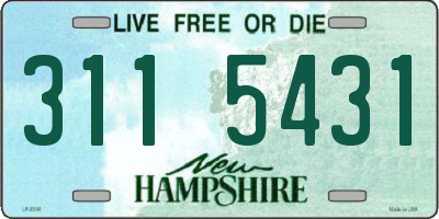 NH license plate 3115431