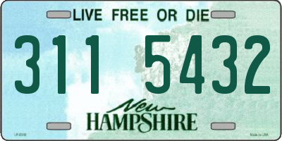 NH license plate 3115432