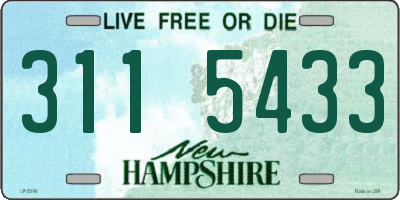 NH license plate 3115433