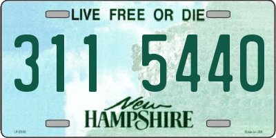 NH license plate 3115440