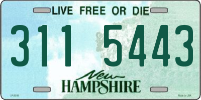NH license plate 3115443