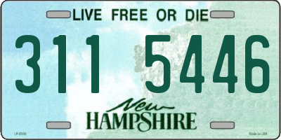 NH license plate 3115446