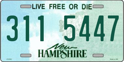 NH license plate 3115447
