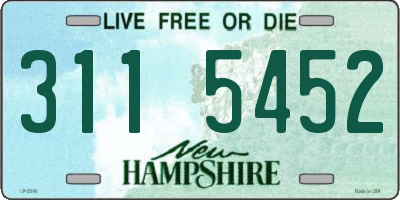 NH license plate 3115452