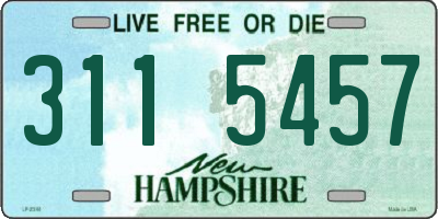 NH license plate 3115457