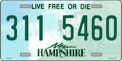 NH license plate 3115460