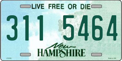 NH license plate 3115464