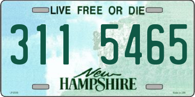 NH license plate 3115465