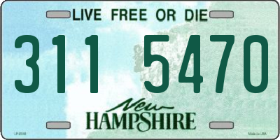 NH license plate 3115470