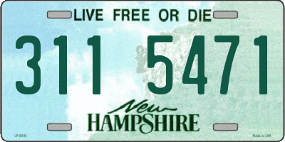 NH license plate 3115471
