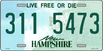 NH license plate 3115473