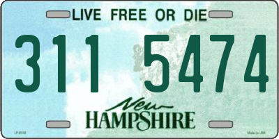 NH license plate 3115474