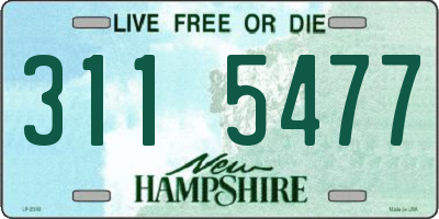 NH license plate 3115477