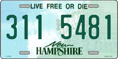 NH license plate 3115481