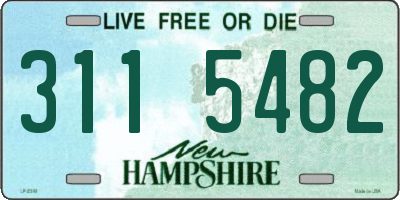 NH license plate 3115482