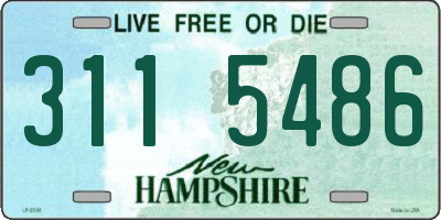 NH license plate 3115486