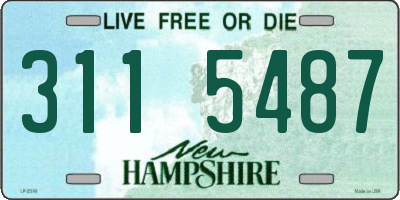 NH license plate 3115487