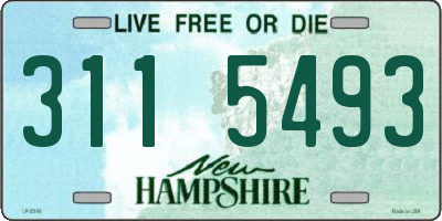 NH license plate 3115493