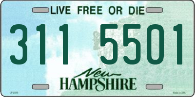 NH license plate 3115501