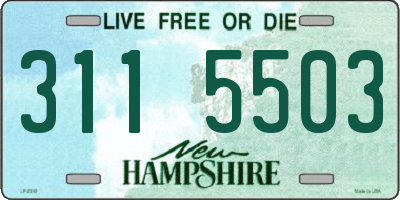 NH license plate 3115503